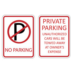 Parking sign set