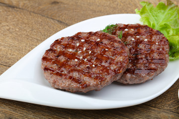 Grilled burger cutlet