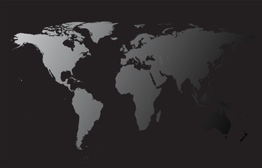 world map black shiny