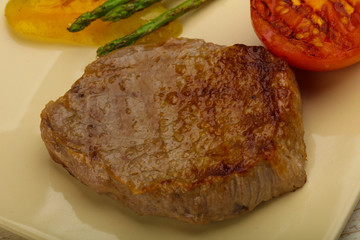 Grilled beef steak