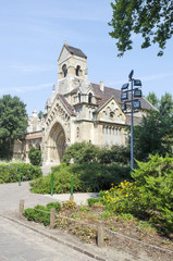 Fototapeta na wymiar Chapel in castle Vajdahunjad in Budapest, Hungary