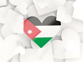 Flag of jordan, heart shaped stickers
