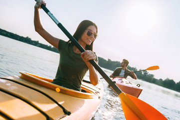 Enjoying summer day on the lake.  © gstockstudio