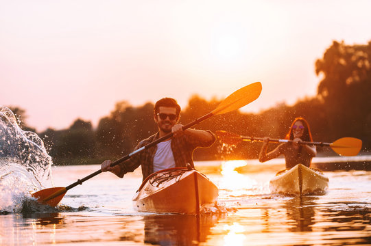 Kayaking is their life. 
