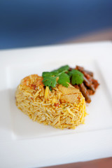Yellow fried rice