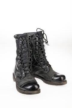 Pair Of High Army Boots