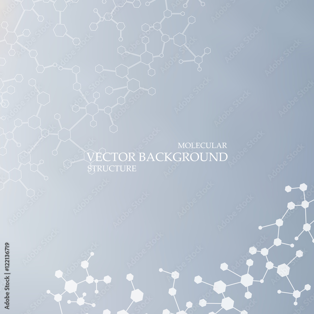 Canvas Prints structure molecule and communication dna, atom, neurons. science concept for your design. connected 