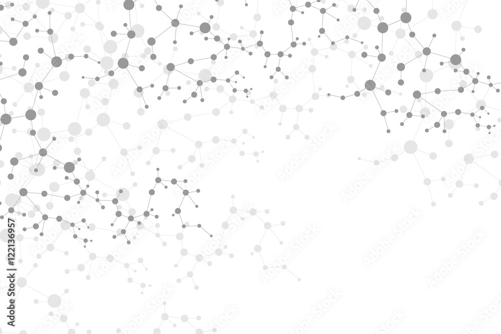 Canvas Prints structure molecule and communication dna, atom, neurons. science concept for your design. connected 