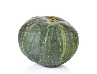 Green pumpkin isolated on the white background