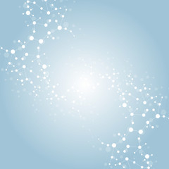 Structure molecule and communication Dna, atom, neurons. Science concept for your design. Connected lines with dots. Medical, technology, chemistry, science background. Vector illustration.