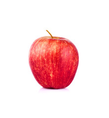 Red apple on white background