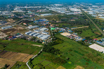 Farm land and construction in industrial estate