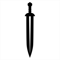 vector silhouette of the sword 