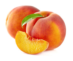 Peaches with slice