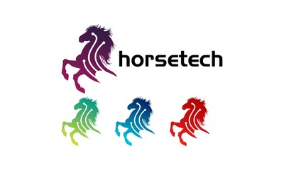 The Colorful Horse Technology Logo Designs