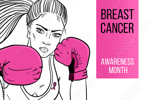 Breast cancer boxing gloves