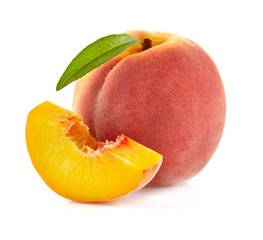 Peach with leaf © Dionisvera