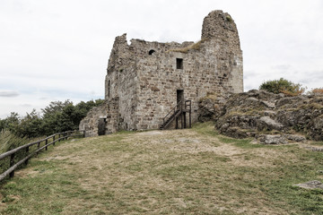 Fototapeta na wymiar Ruins of castle Primda main palace