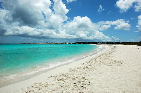 Miles of beach just for yourself. Secluded corner of exotic Caribbean sea