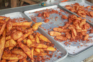 Fried yam crispy stick