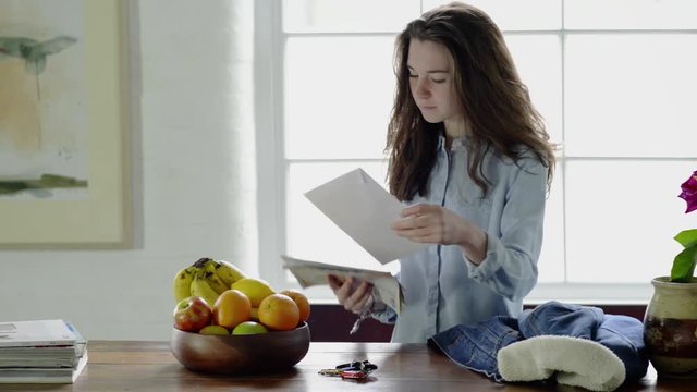 Woman with mail