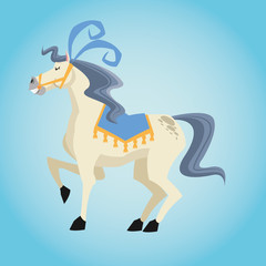 Horse cartoon icon. Circus carnival and festival theme. Colorful  design. Vector illustration