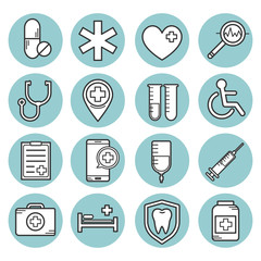 Medical vector modern icons