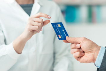 Man shopping with a credit card