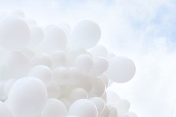 Balloons against the sky, background