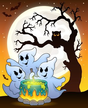 Ghosts stirring potion theme image 6
