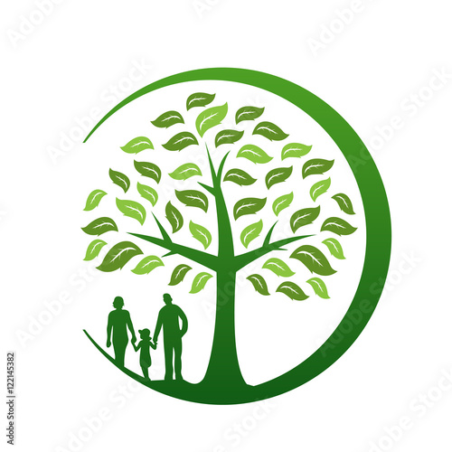 Quot Vector Green Family Tree Logo Quot Photo Libre De Droits Sur La Banque D Images Fotolia Com Image Green Tree Logos Vector Graphic 01 Vector Logo Free
