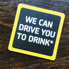 Message on beer mat