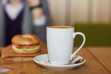 good morning with coffee and bread