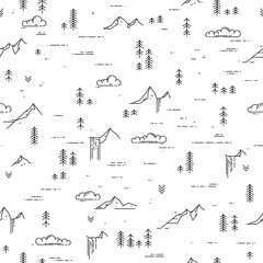 Black and white outdoor seamless background