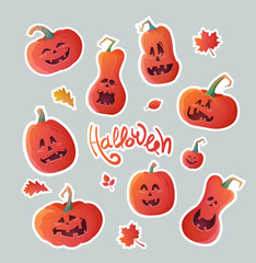 Set of stickers for Halloween.