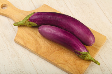 Raw violet eggplant