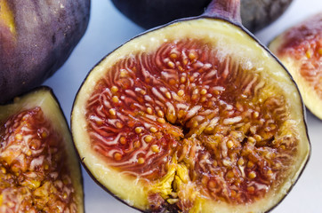 fresh figs on a white background
