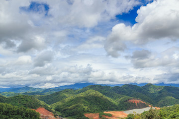 Mountain forests, cloud cover during the rainy season.