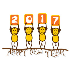 Creative New Year Greeting for 2017