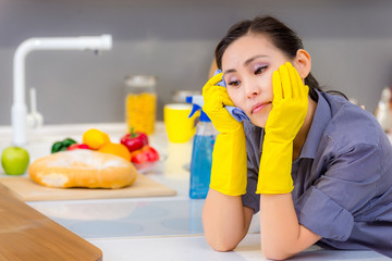 Cleaning in the kitchen