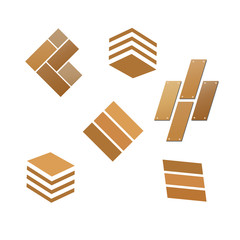 tile wooden logo . letter S flooring vector icon
