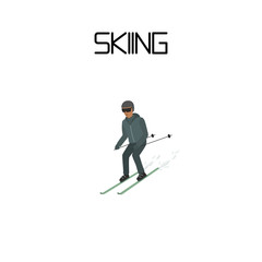 skiing. extreme sport