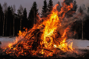 A traditional Ostrobothnian passover bonfire - Powered by Adobe