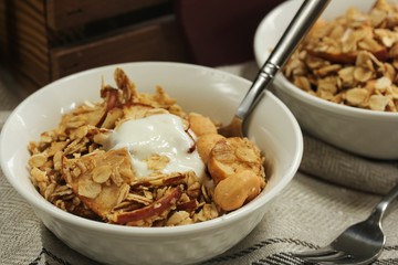 Homemade apple honey Granola