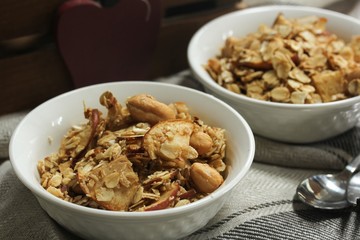 Homemade apple honey Granola