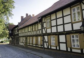 Fototapeta na wymiar half timbered typican german houses