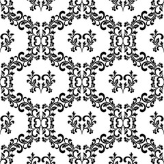 Vector elegance seamless pattern with decoration tracery. Vintage wallpaper.