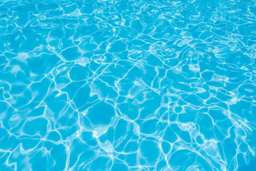 Beautiful blue water abstract  or Blue water surface in swimming pool 