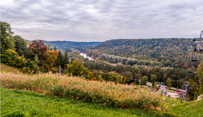 Fototapeta na wymiar Autumn landscape of river