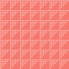 seamless pink dotted triangle pattern.